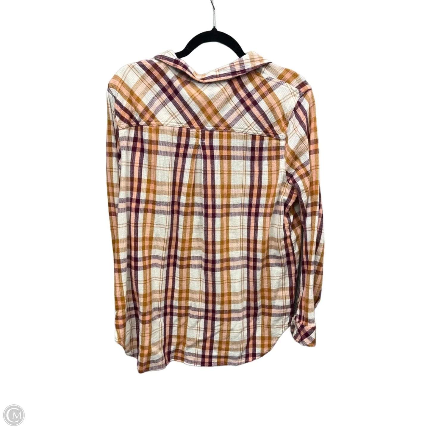 Top Long Sleeve By Sonoma In Plaid Pattern, Size: Xl