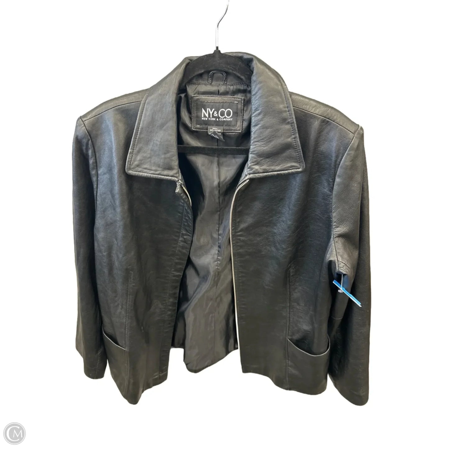 Jacket Leather By New York And Co In Black, Size: Xl