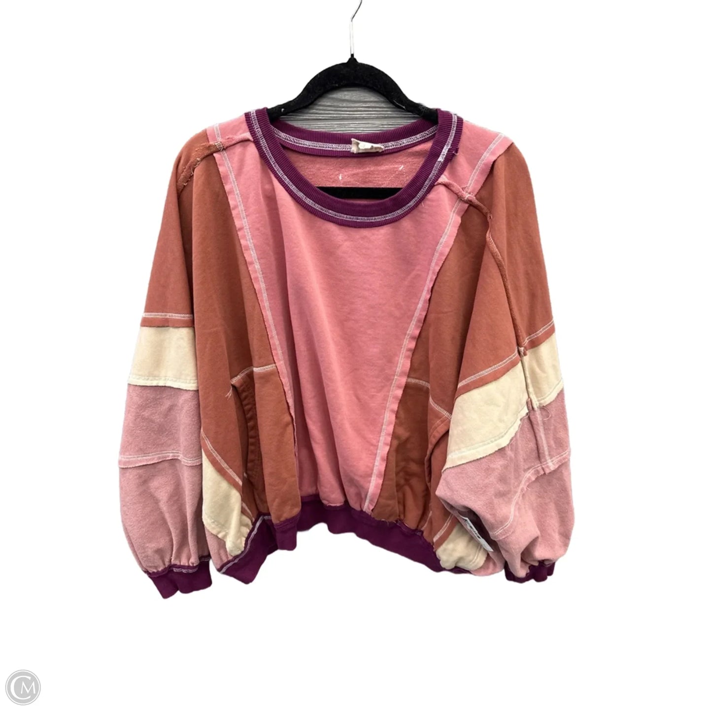 Top Long Sleeve By Bibi In Pink, Size: S