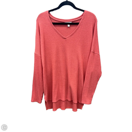 Top Long Sleeve By Time And Tru In Pink, Size: L
