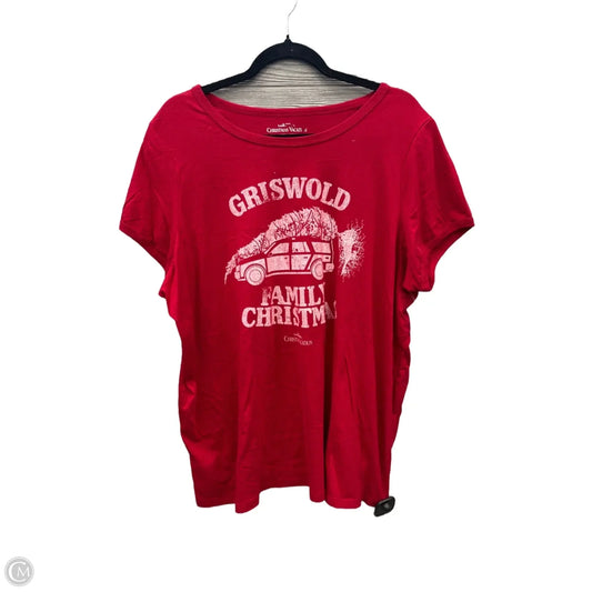 Top Short Sleeve By Clothes Mentor In Red, Size: 3x