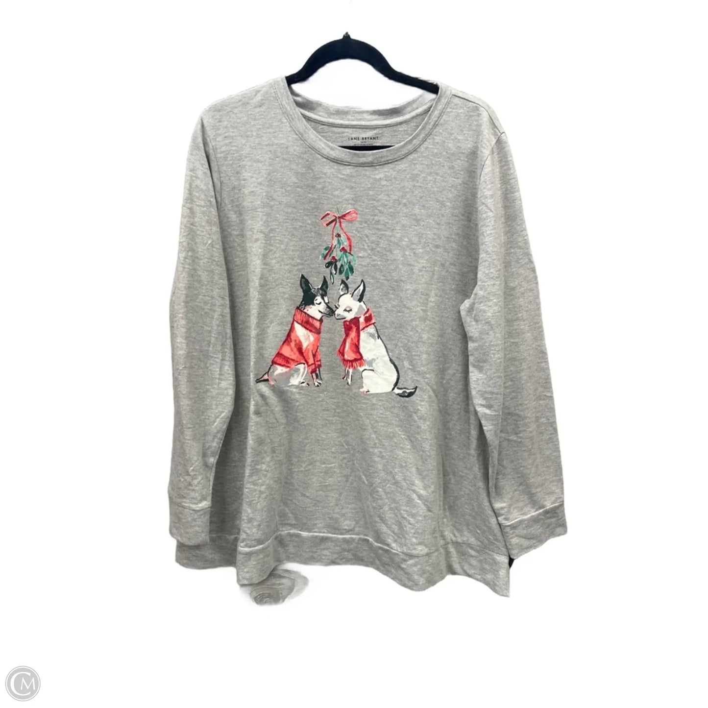 Top Long Sleeve By Lane Bryant In Grey, Size: 1x