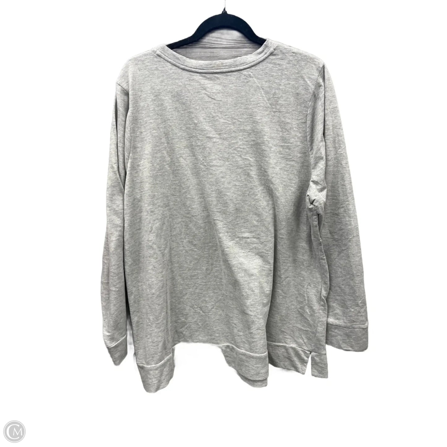 Top Long Sleeve By Lane Bryant In Grey, Size: 1x