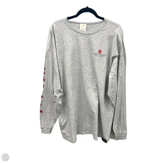 Top Long Sleeve By Simply Southern In Grey, Size: Xxl