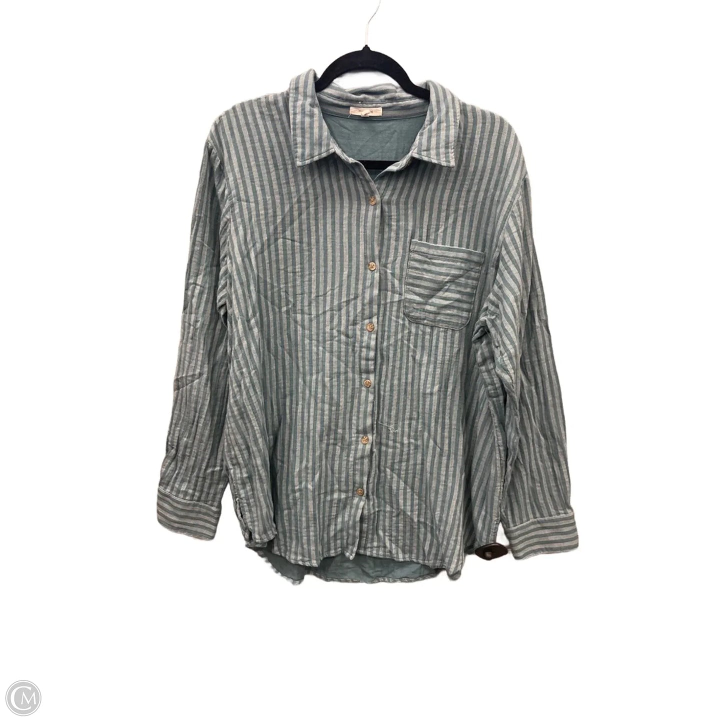 Top Long Sleeve By Maurices In Blue, Size: Xl