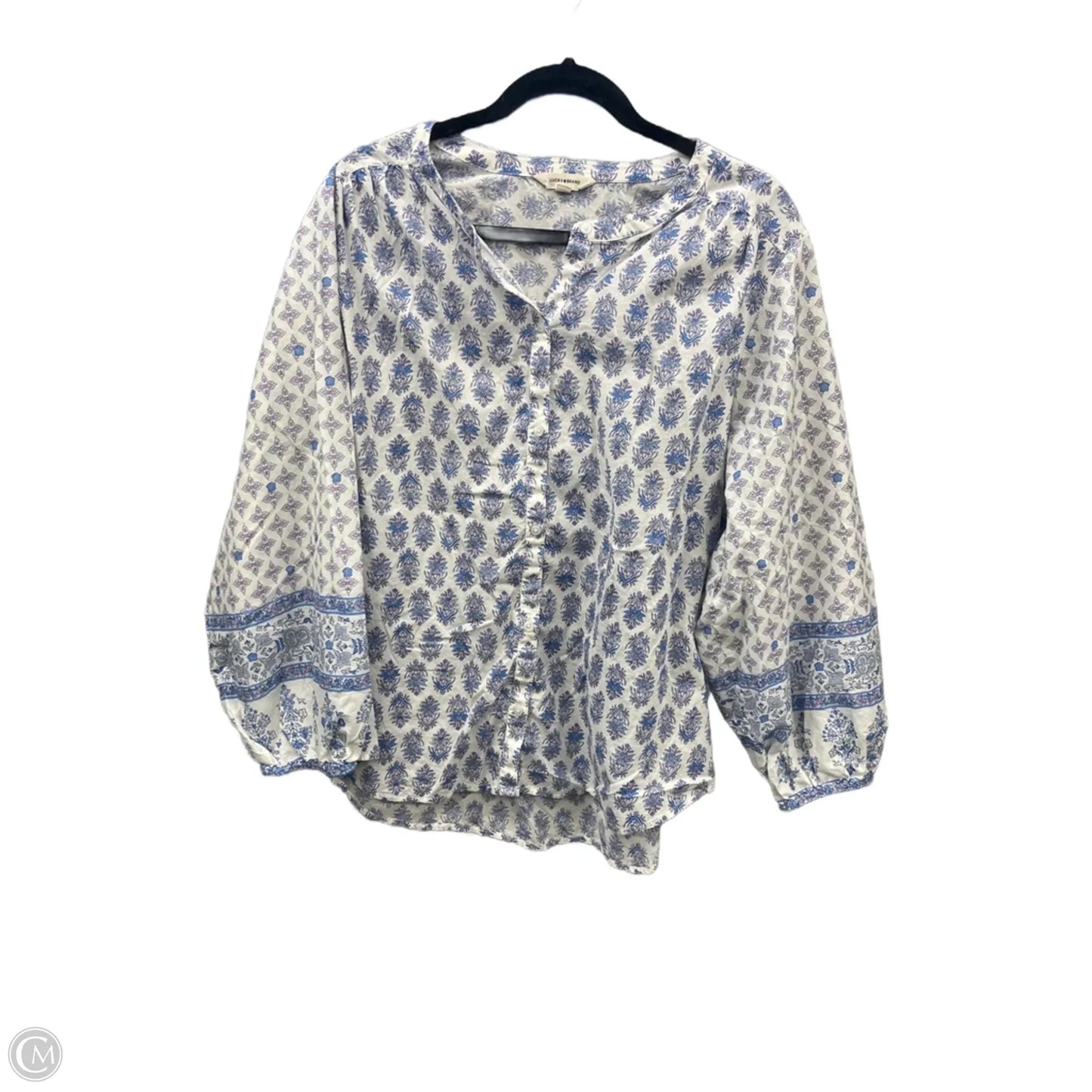 Top Long Sleeve By Lucky Brand In Floral Print, Size: Xl