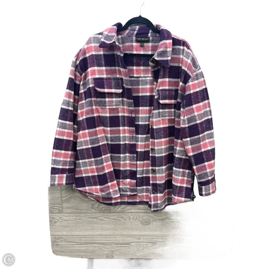 Jacket Shirt By Lane Bryant In Purple, Size: Xl