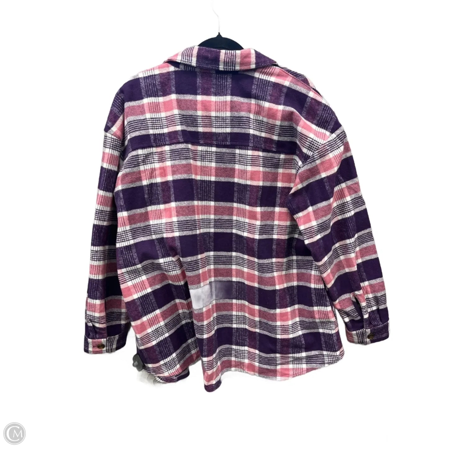 Jacket Shirt By Lane Bryant In Purple, Size: Xl