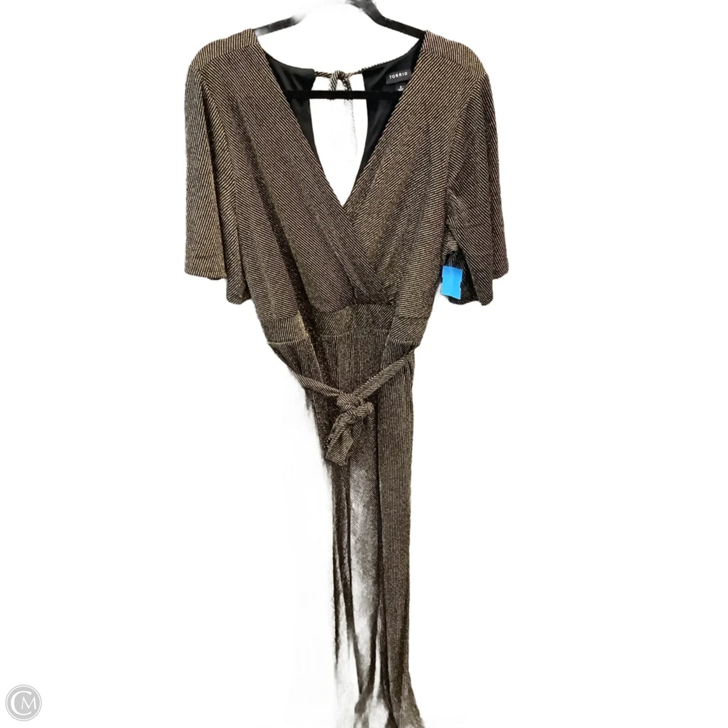 Jumpsuit By Torrid In Black & Gold, Size: 2x