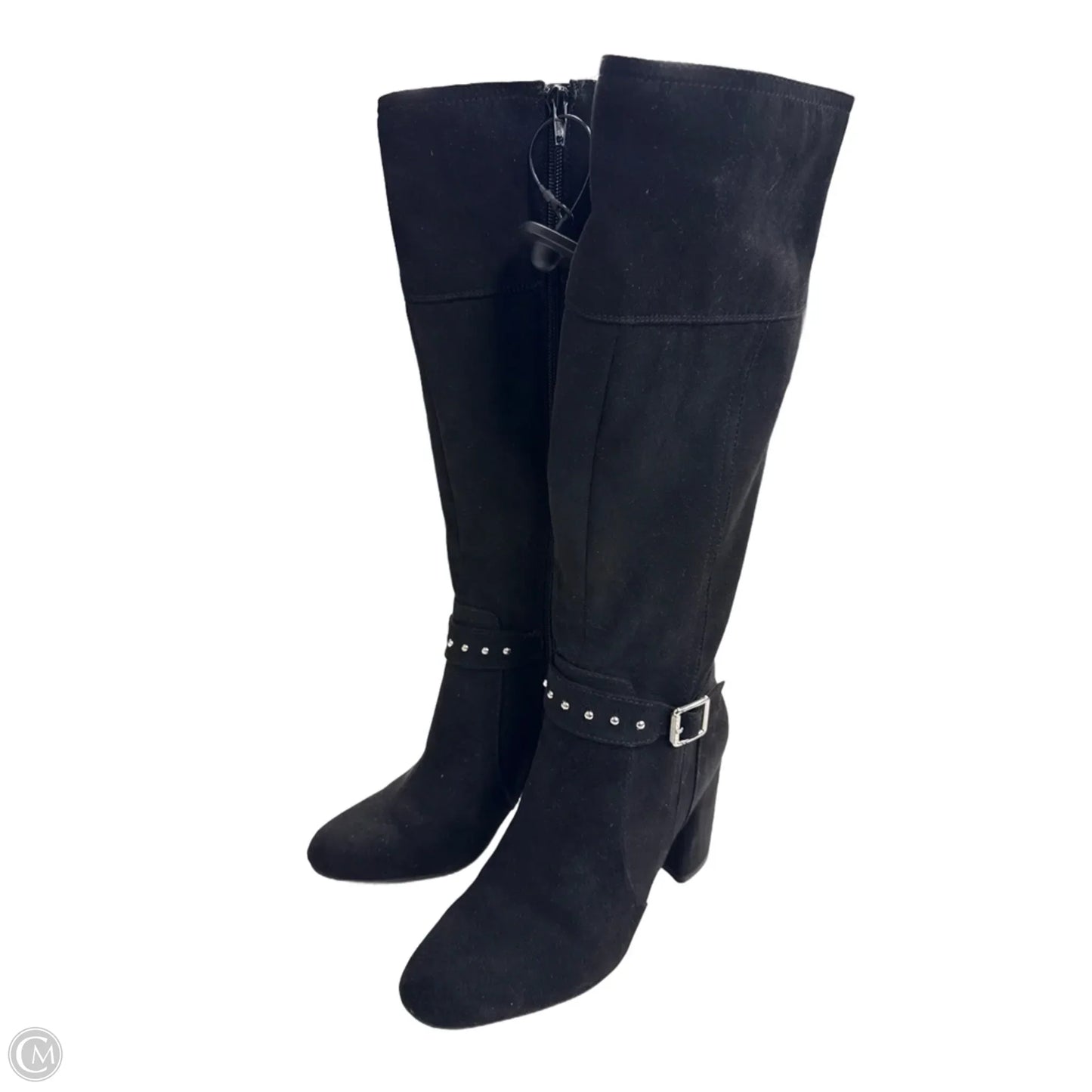 Boots Mid-calf Heels By Kelly And Katie In Black, Size: 7