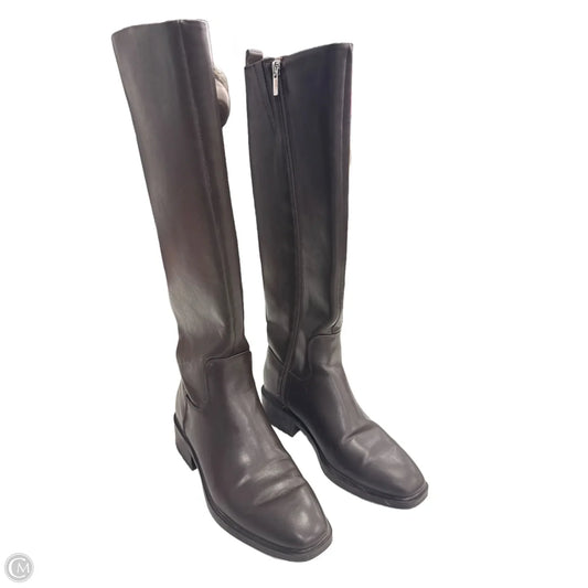 Boots Mid-calf Flats By Nine West In Brown, Size: 7