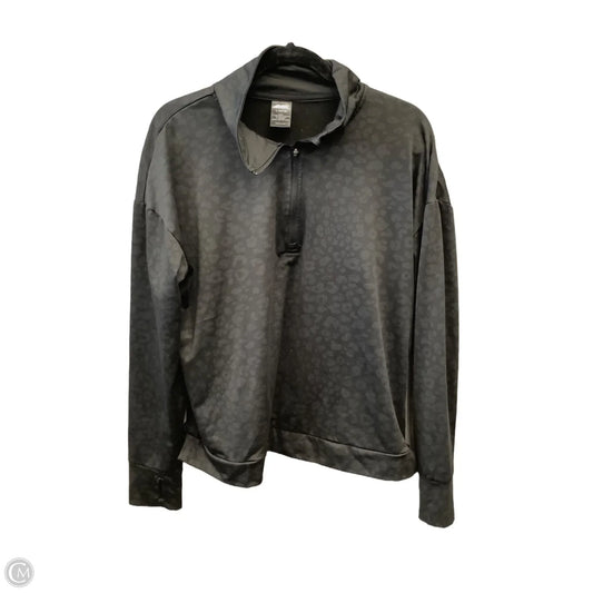 Athletic Top Long Sleeve Collar By Avia In Black, Size: L