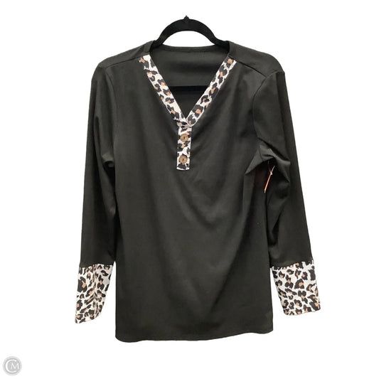 Top Long Sleeve By Cmf In Black, Size: L