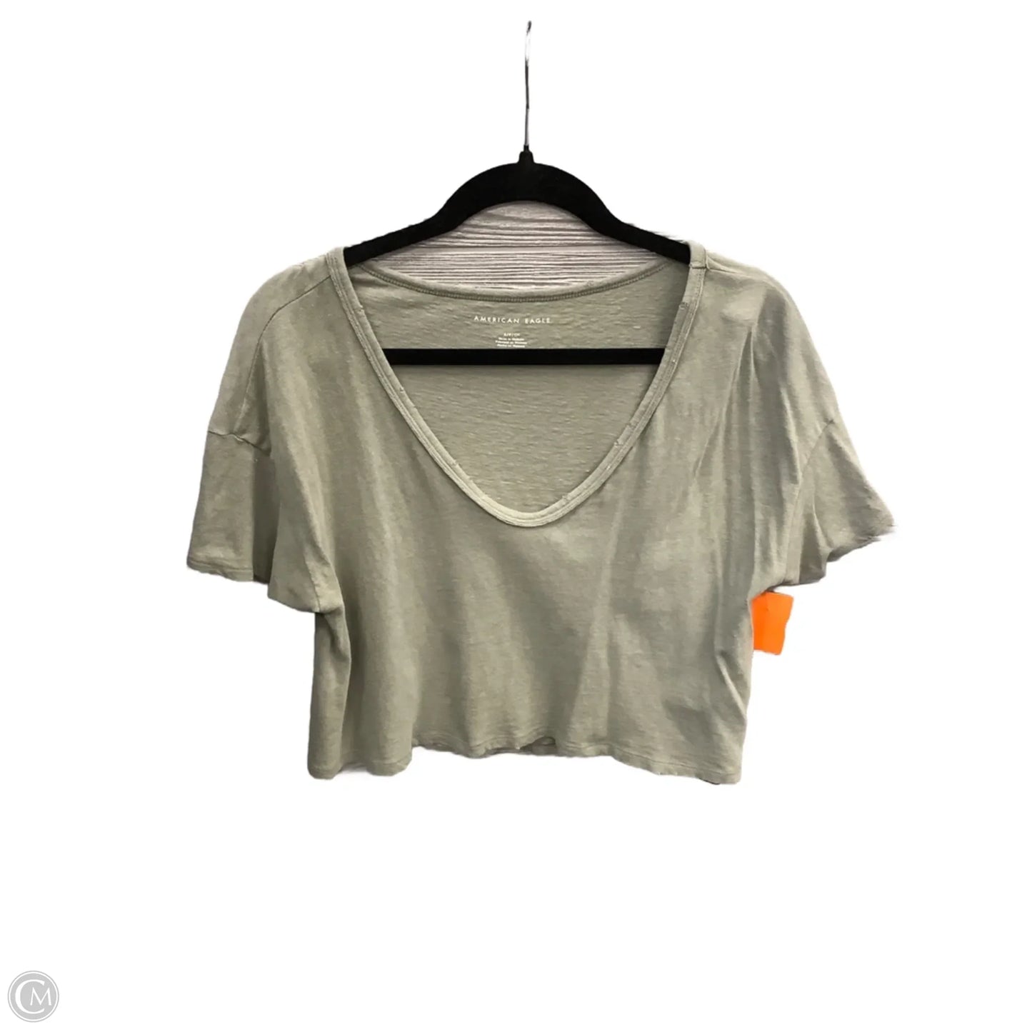 Top Short Sleeve By American Eagle In Green, Size: S
