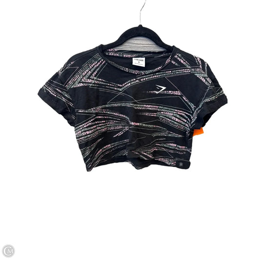 Athletic Top Short Sleeve By Gym Shark In Black, Size: M