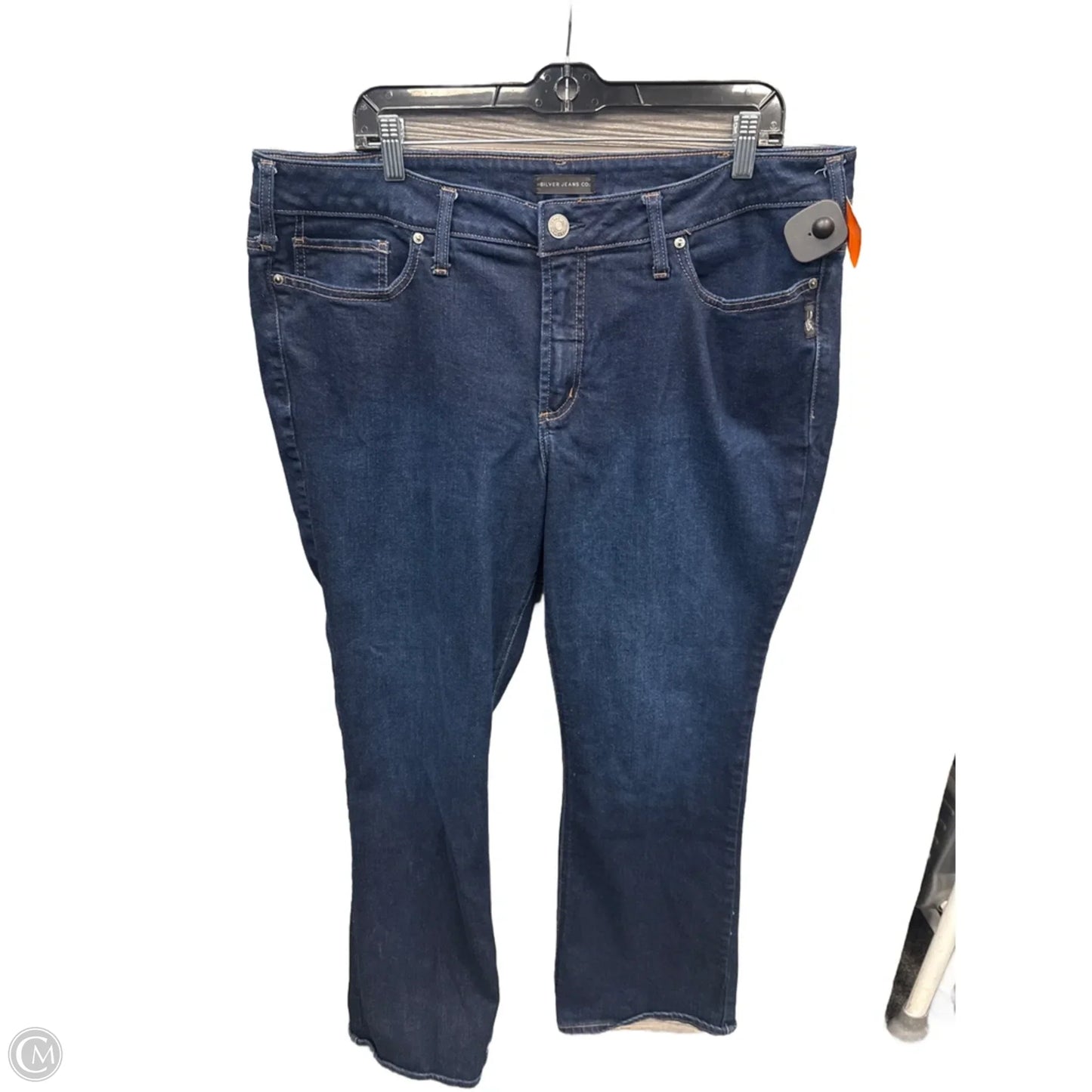 Jeans Boot Cut By Silver In Blue Denim, Size: 18