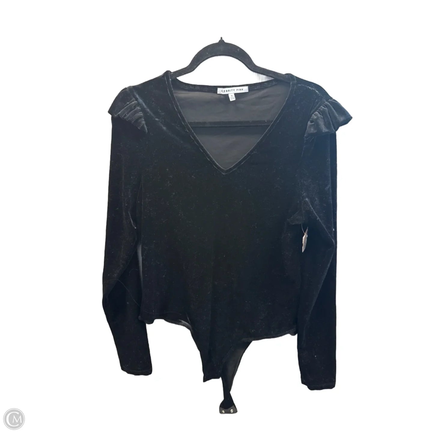 Top Long Sleeve By Celebrity Pink In Black, Size: Xl