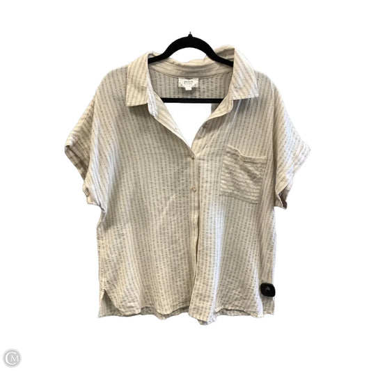 Top Short Sleeve By Blu Pepper In Striped Pattern, Size: 1x