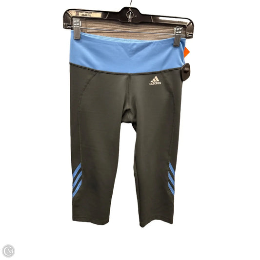 Athletic Leggings Capris By Adidas In Grey, Size: M