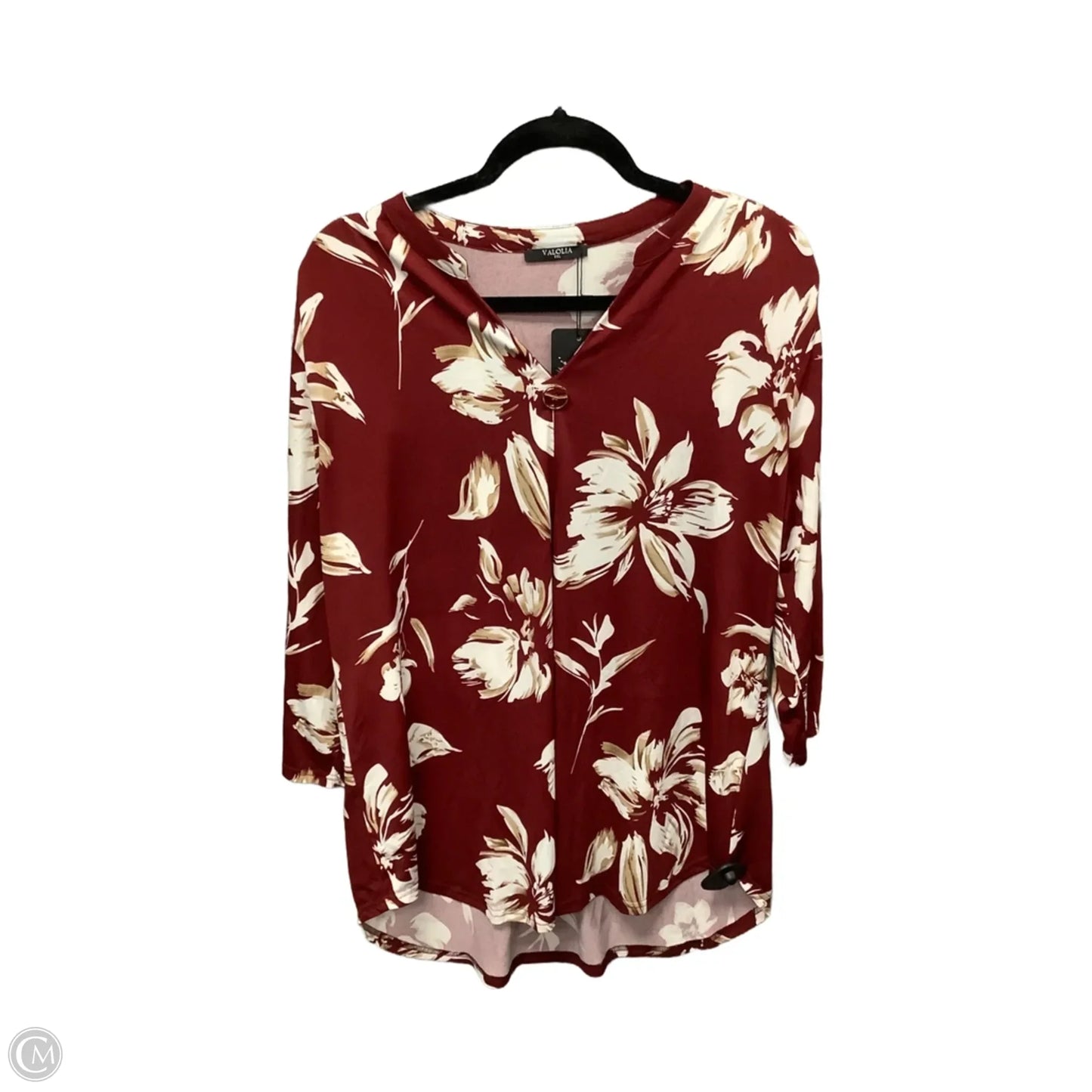 Top Long Sleeve By Clothes Mentor In Red, Size: Xxl