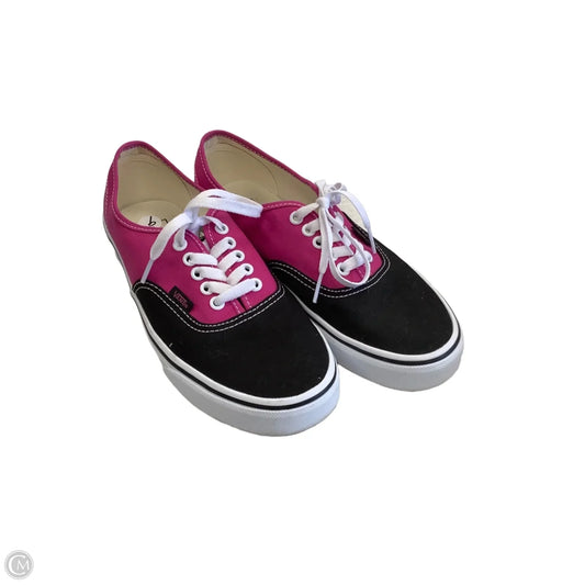 Shoes Sneakers By Vans In Black & Pink, Size: 9
