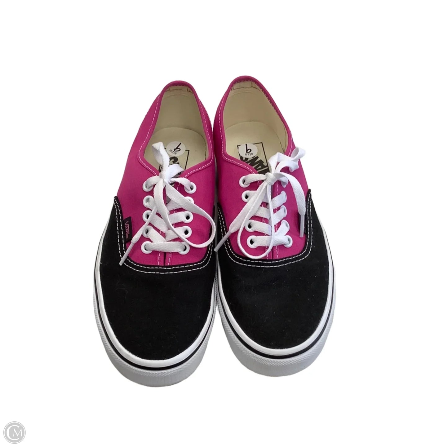 Shoes Sneakers By Vans In Black & Pink, Size: 9