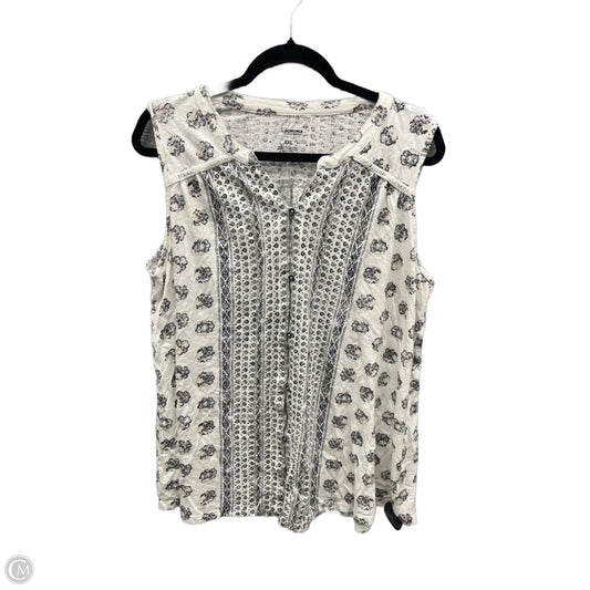 Top Sleeveless By Sonoma In White, Size: Xxl