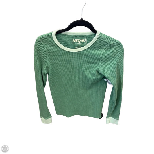 Top Long Sleeve By American Eagle In Green, Size: S