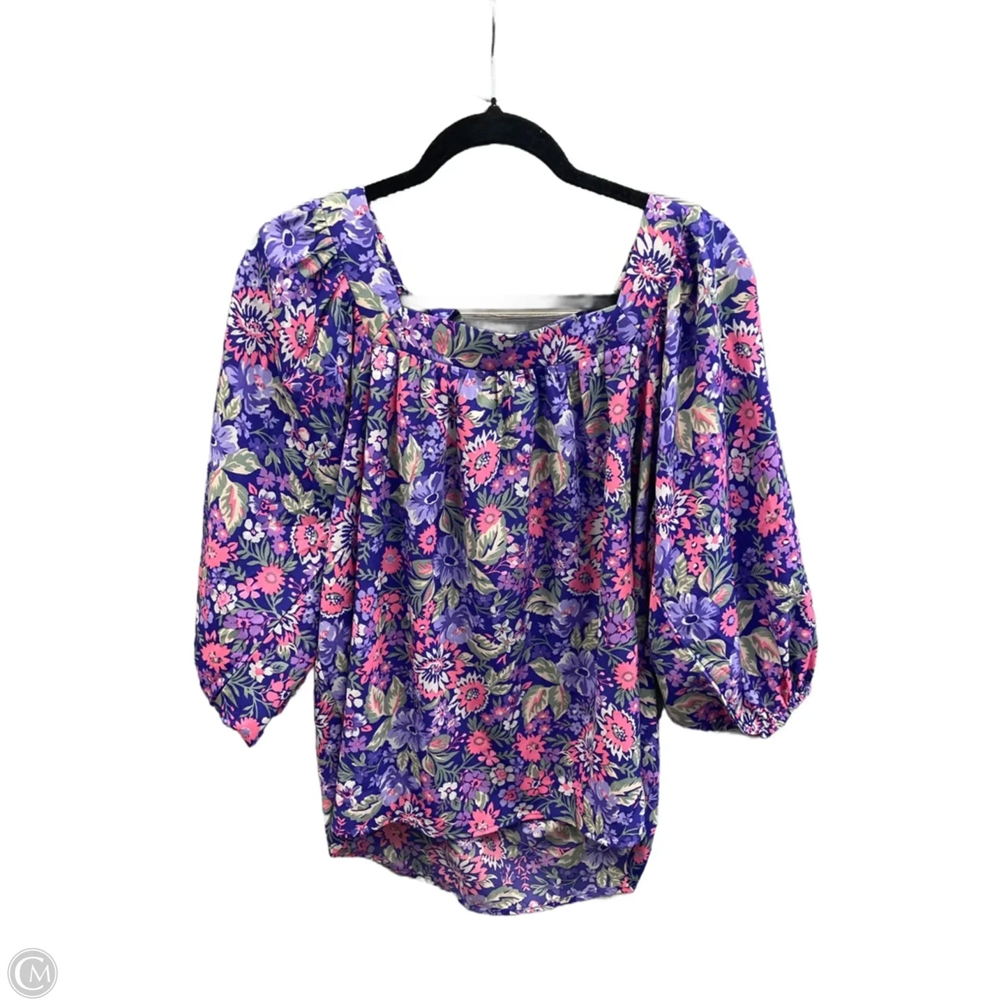 Top 3/4 Sleeve By Emily Wonder In Purple, Size: M