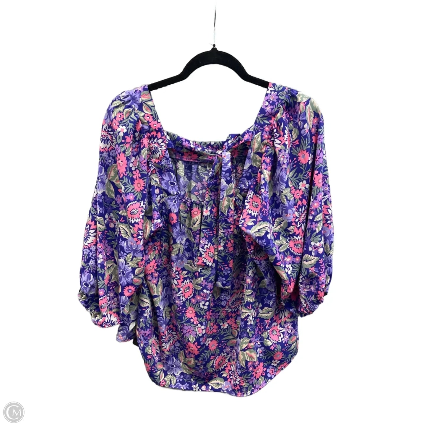 Top 3/4 Sleeve By Emily Wonder In Purple, Size: M