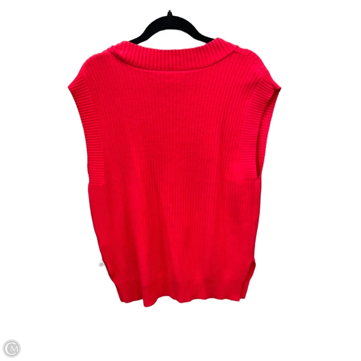 Vest Sweater By Clothes Mentor In Red, Size: M