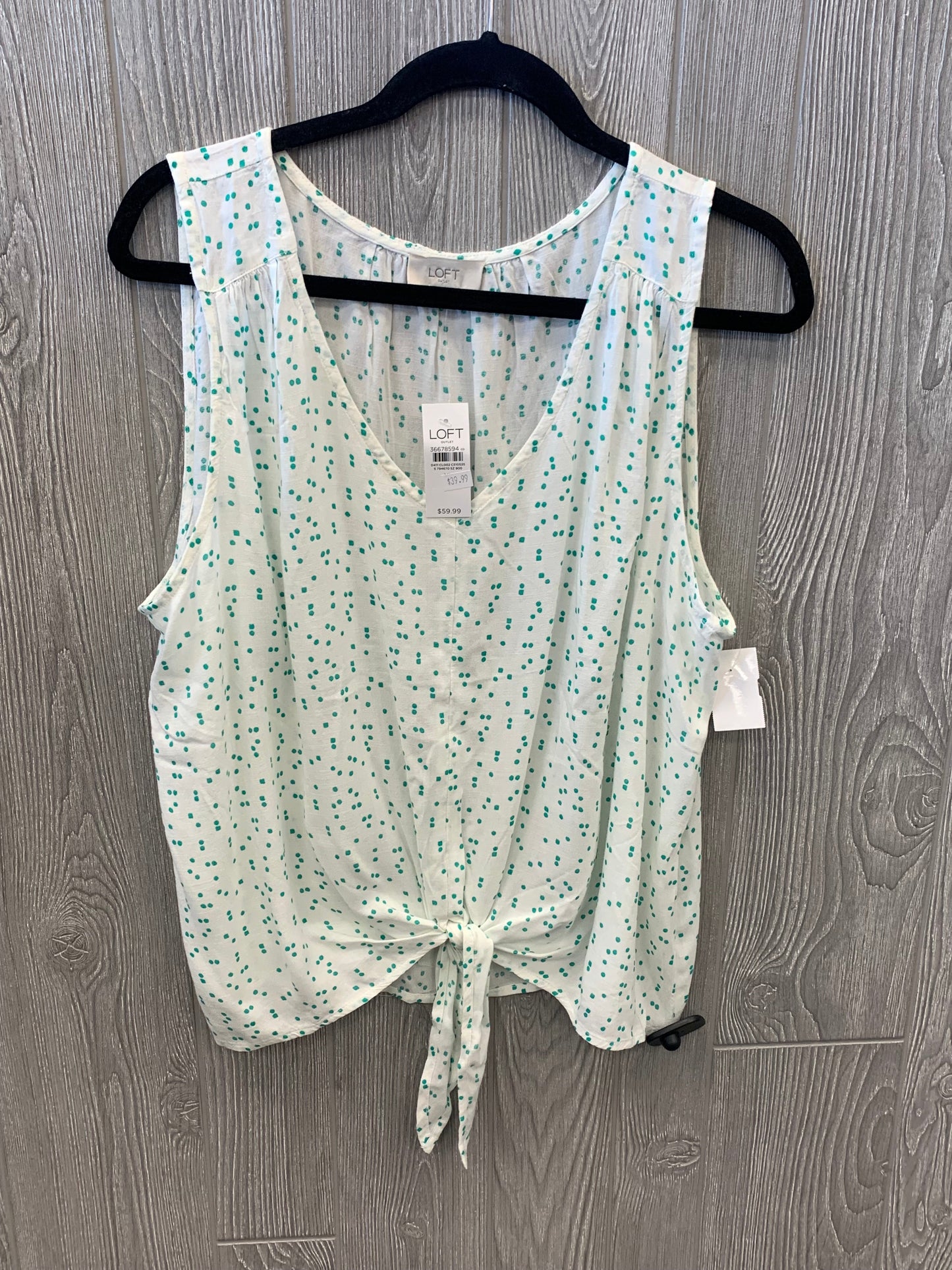 Top Sleeveless By Loft In White, Size: Xl