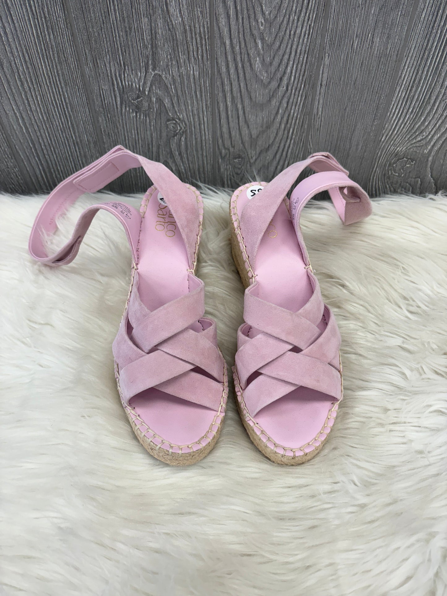 Sandals Heels Wedge By Franco Sarto In Pink, Size: 8.5