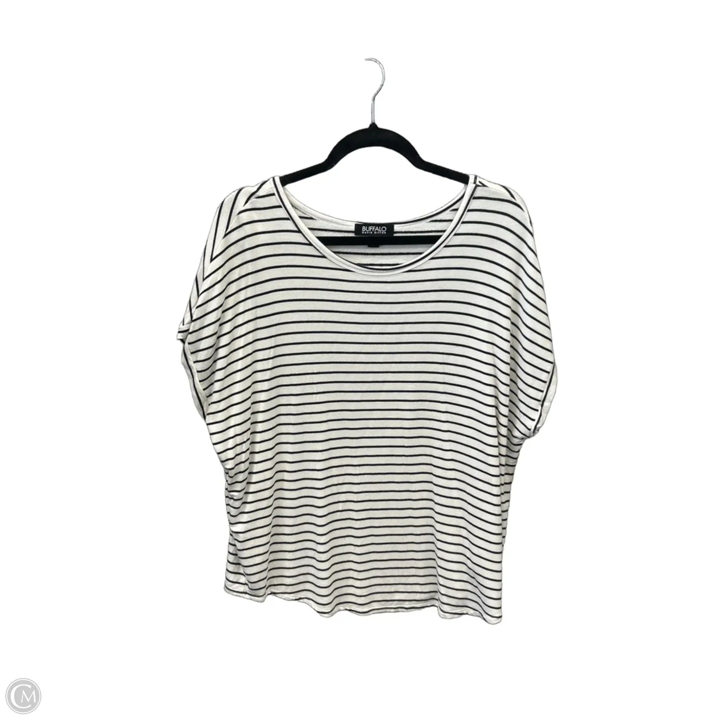 Top Short Sleeve By Buffalo David Bitton In Striped Pattern, Size: L