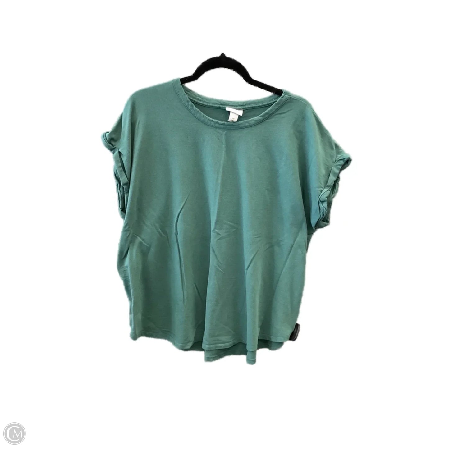 Top Short Sleeve By Ava & Viv In Green, Size: 2x