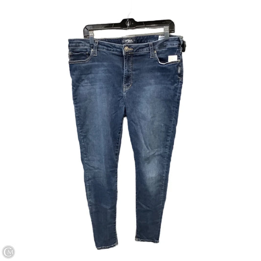 Jeans Skinny By Silver In Blue Denim, Size: 16