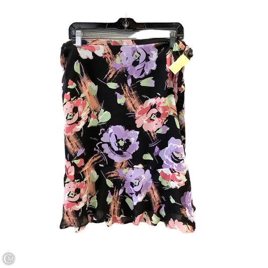 Skirt Midi By Requirements In Floral Print, Size: 14