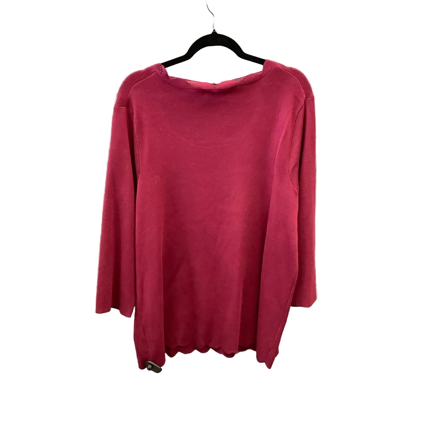 Top Long Sleeve By Cable And Gauge In Red, Size: 2x
