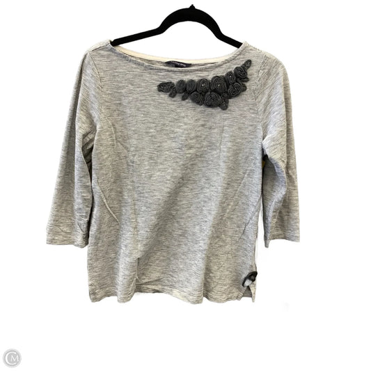 Top 3/4 Sleeve By Lands End In Striped Pattern, Size: M