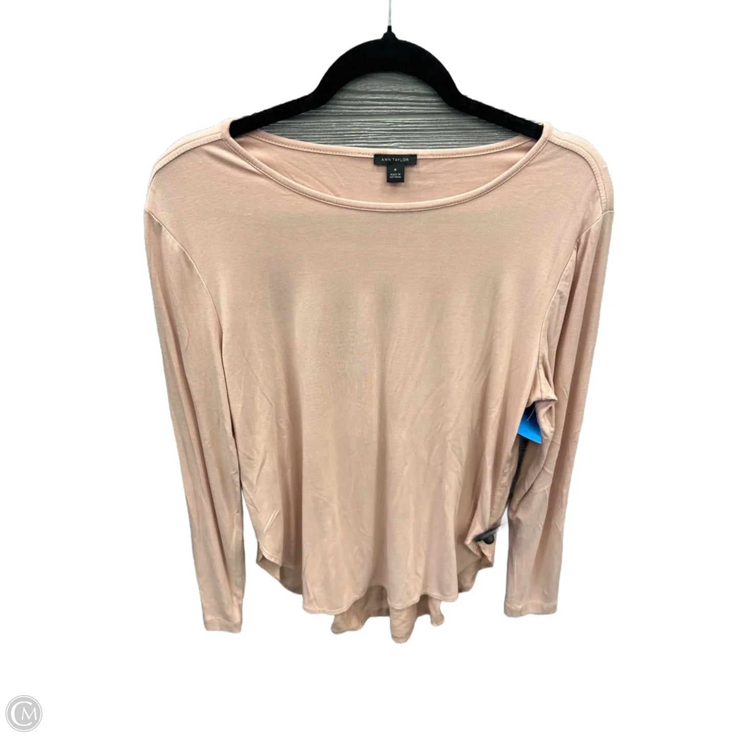 Top Long Sleeve Basic By Ann Taylor In Pink, Size: M
