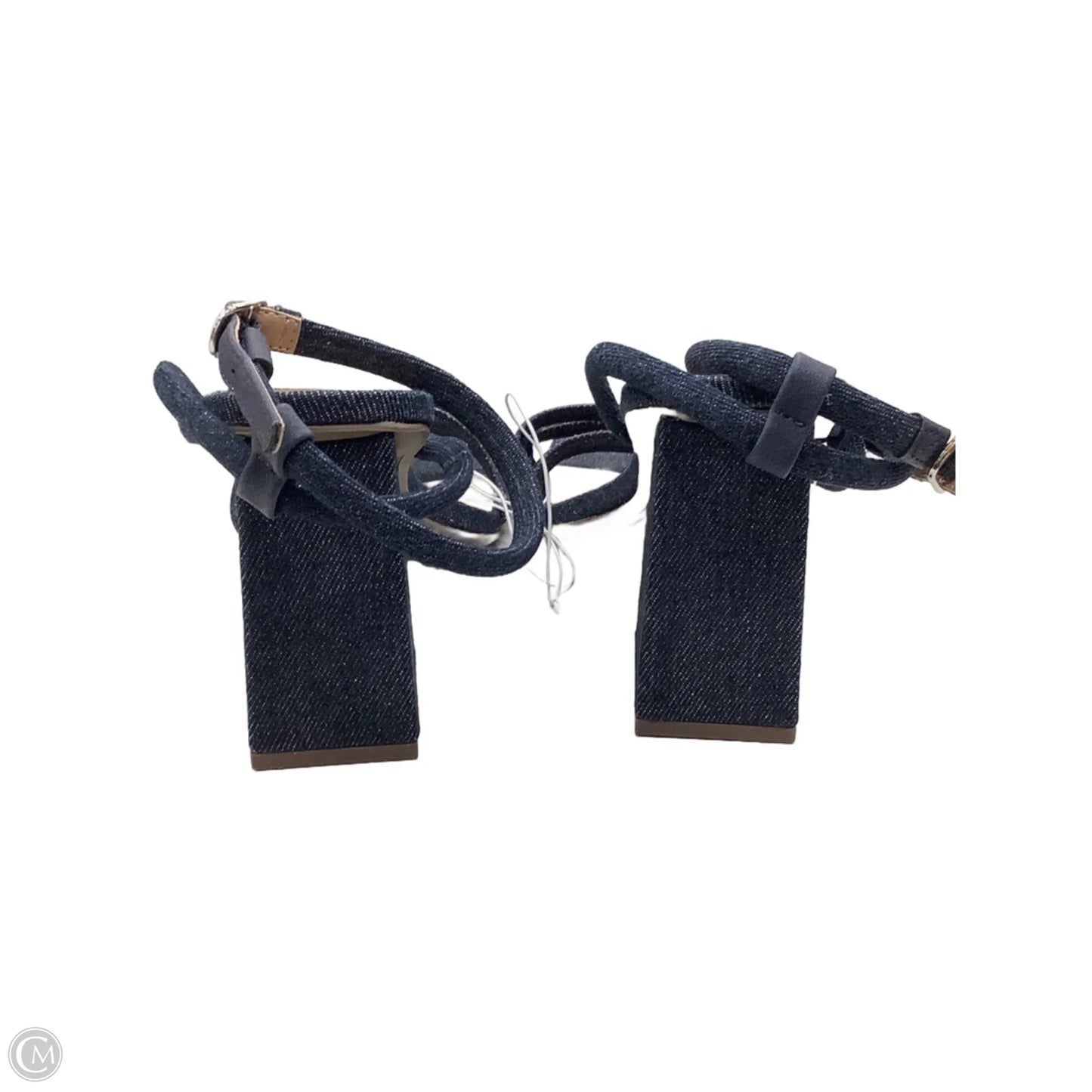 Sandals Heels Block By A New Day In Blue Denim, Size: 11