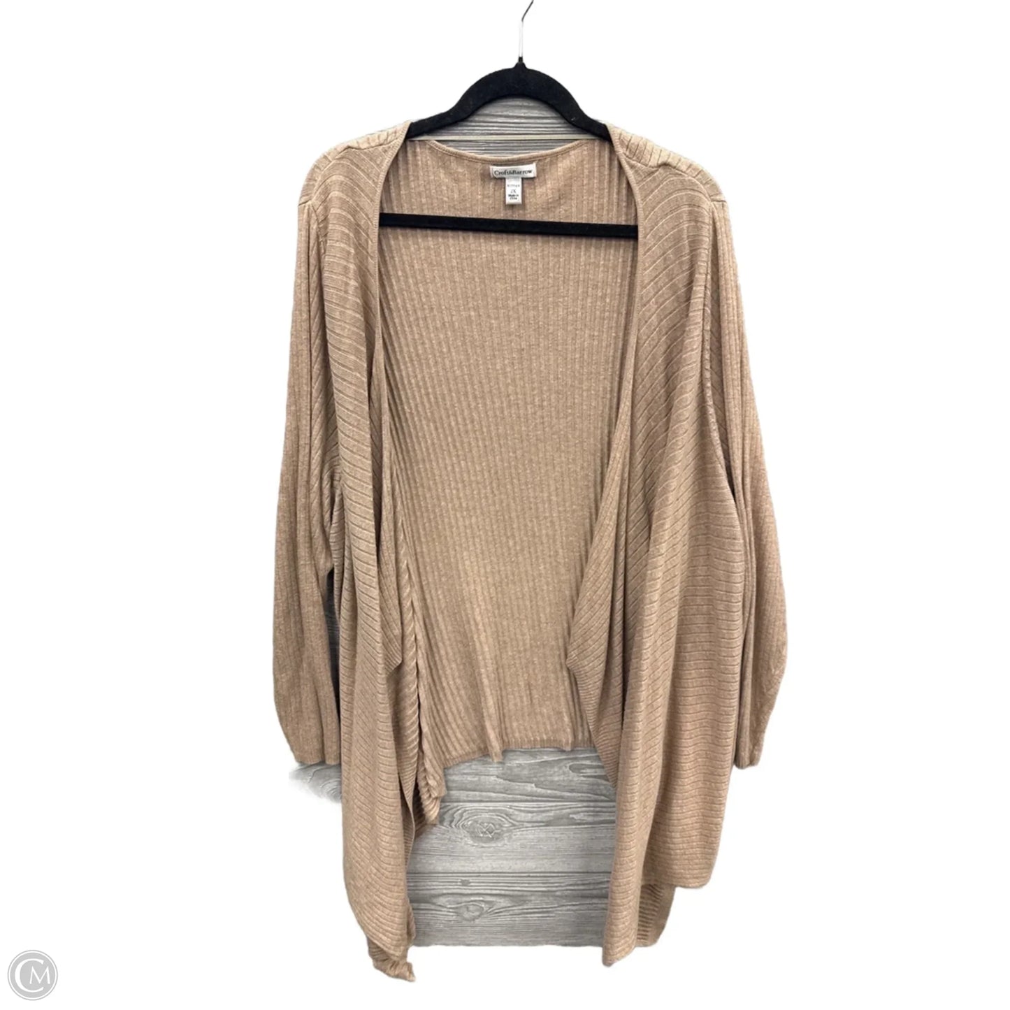 Cardigan By Croft And Barrow In Beige, Size: 2x