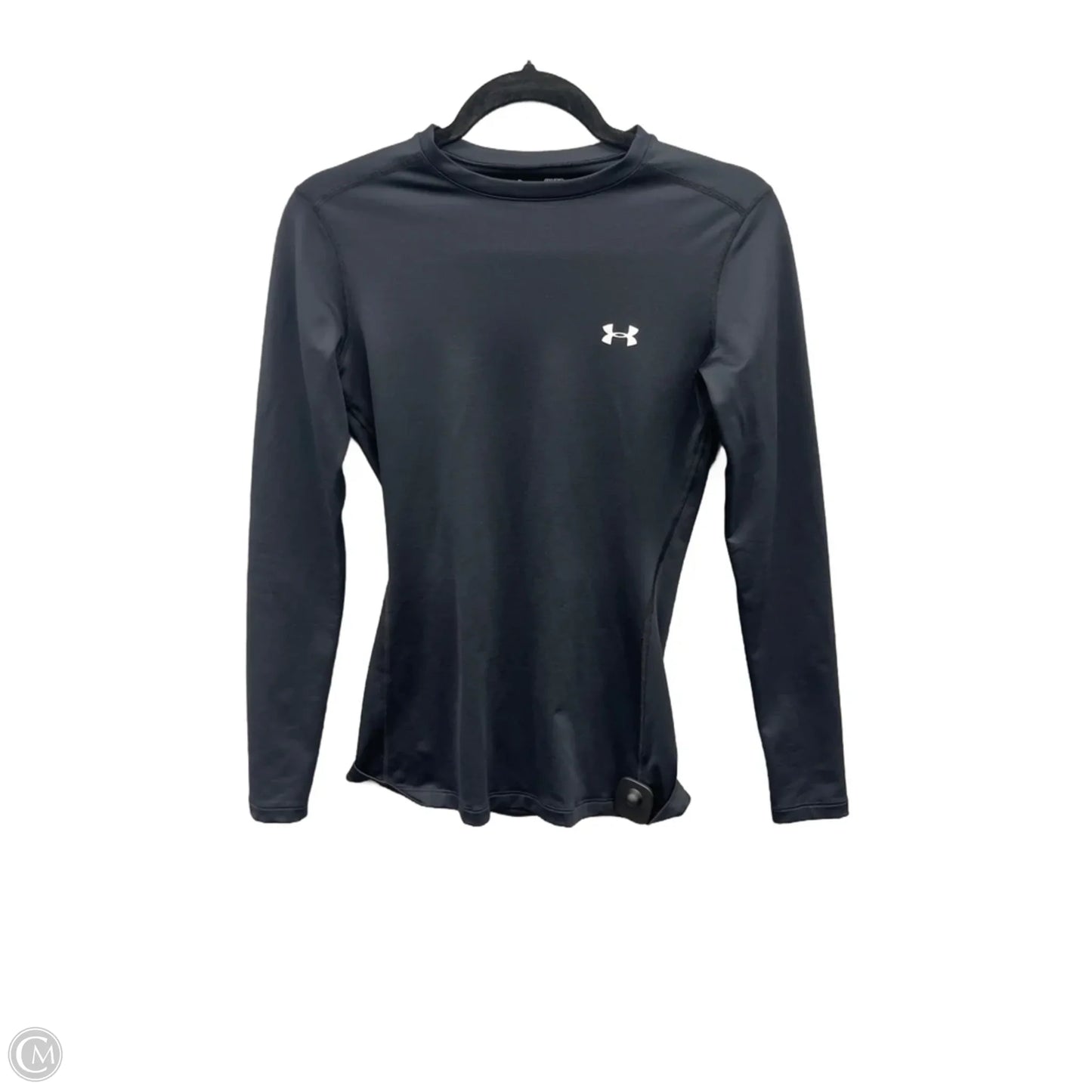 Athletic Top Long Sleeve Crewneck By Under Armour In Black, Size: S