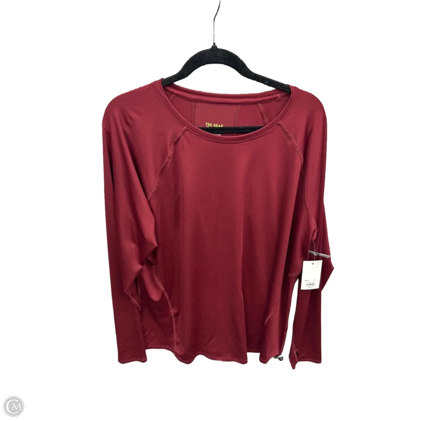 Athletic Top Long Sleeve Crewneck By Tek Gear In Red, Size: Xxl