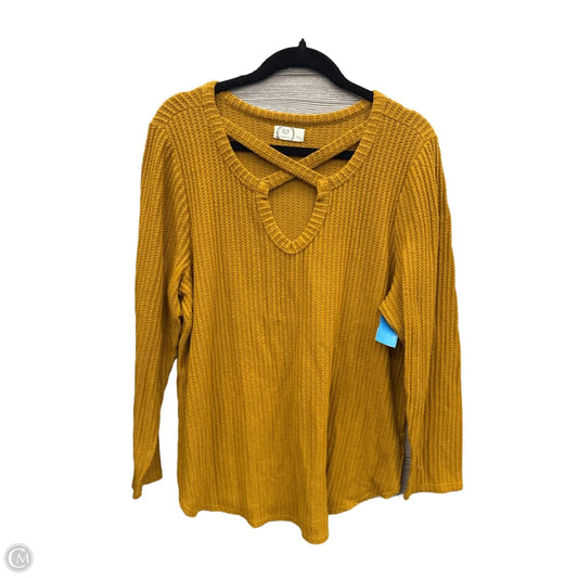 Top Long Sleeve By Maurices In Gold, Size: 1x