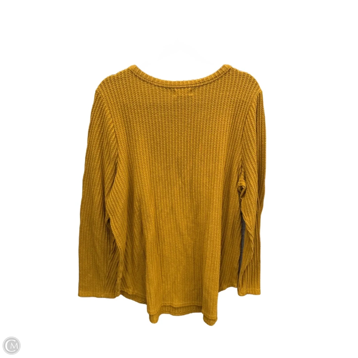 Top Long Sleeve By Maurices In Gold, Size: 1x