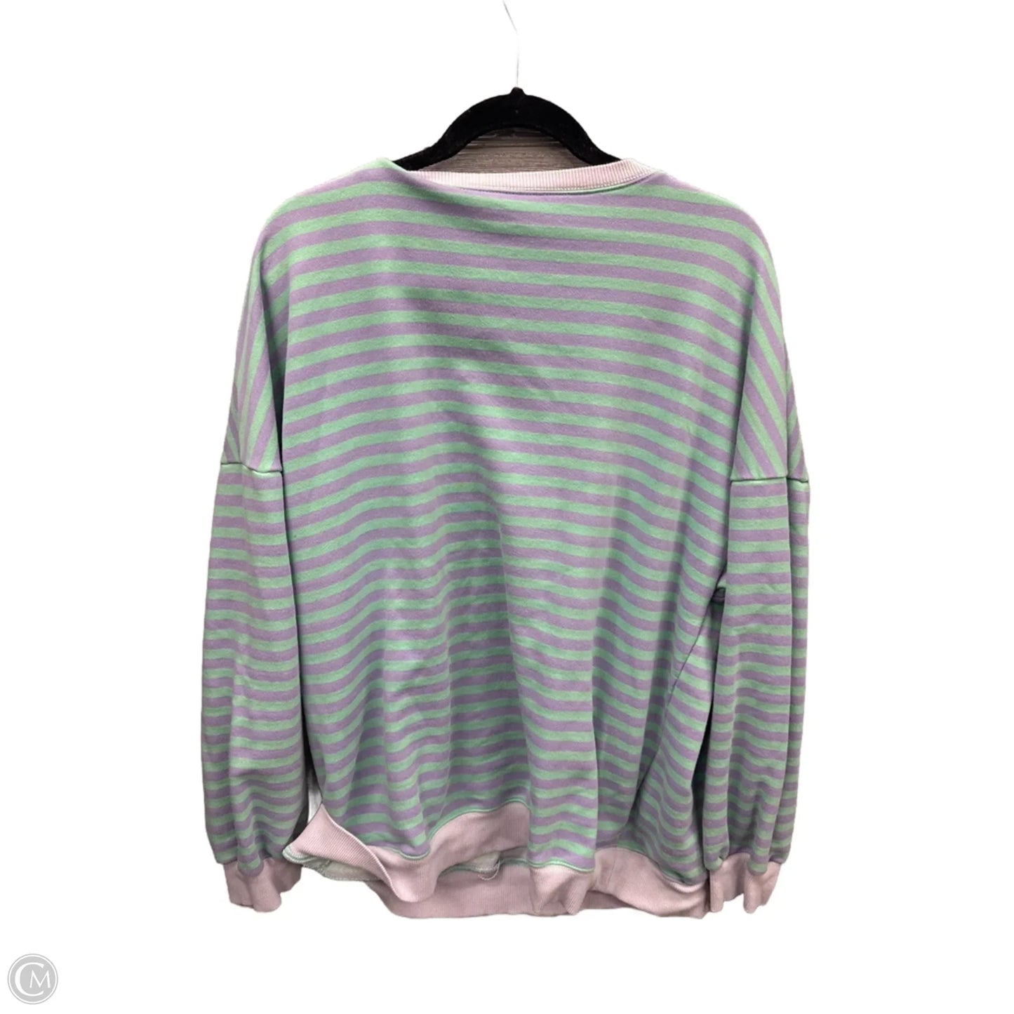 Sweatshirt Crewneck By Clothes Mentor In Striped Pattern, Size: Xl