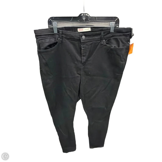 Jeans Skinny By Levis In Black Denim, Size: 20
