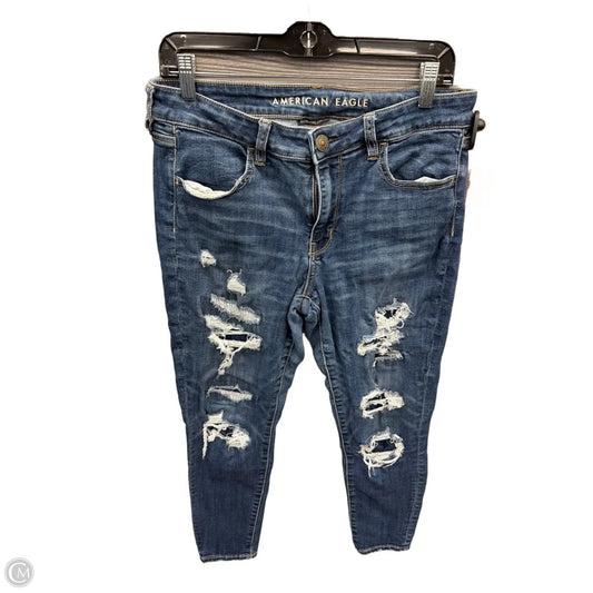 Jeans Jeggings By American Eagle In Blue Denim, Size: 12p