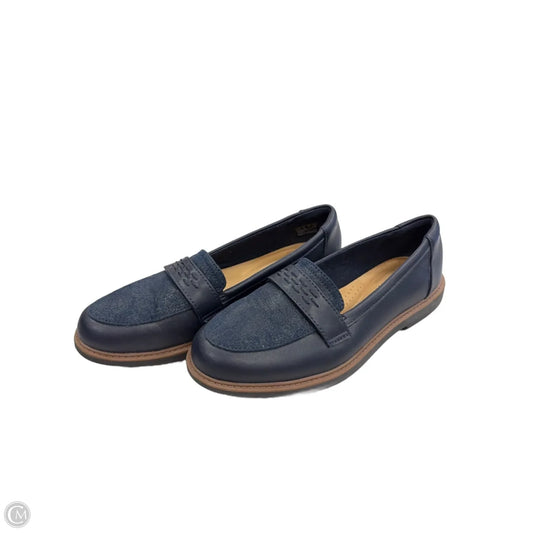 Shoes Flats By Clarks In Blue, Size: 8
